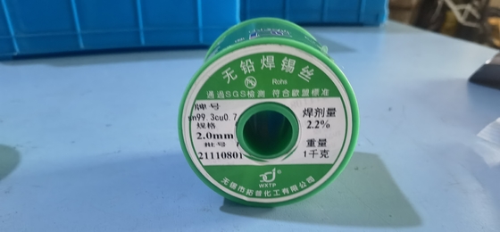 0,1 Mm SnAgCu Rohs Dây hàn miễn phí liên tục 217 độ